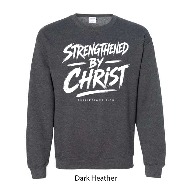 Strengthened By Christ Crewneck Sweatshirt - Image 3