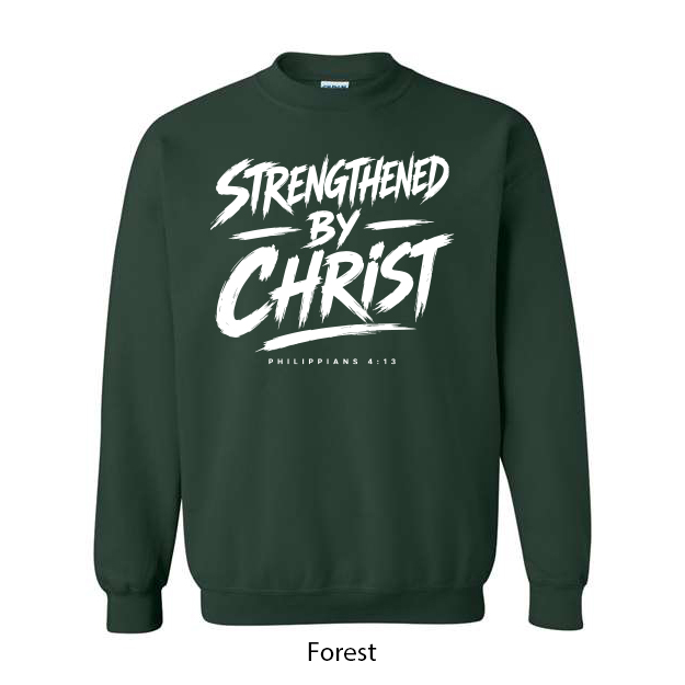 Strengthened By Christ Crewneck Sweatshirt - Image 4