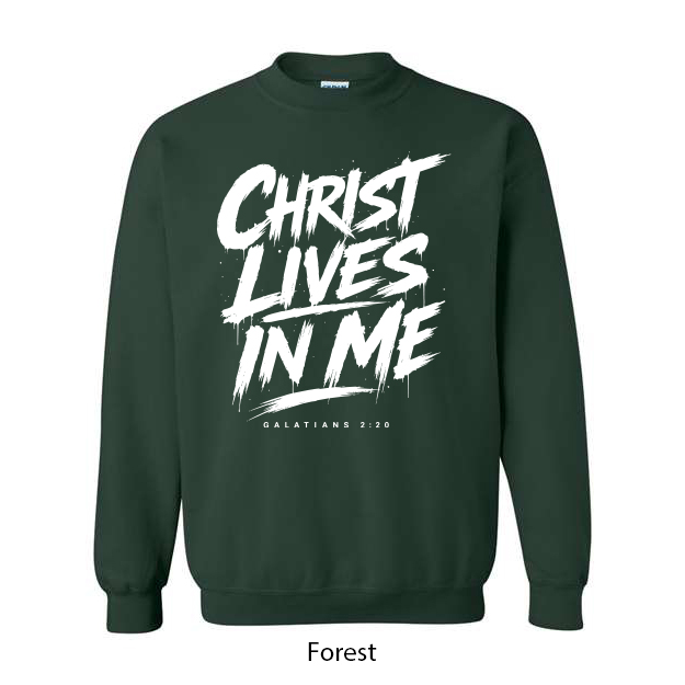 Christ Lives In Me Crewneck Sweatshirt - Image 3