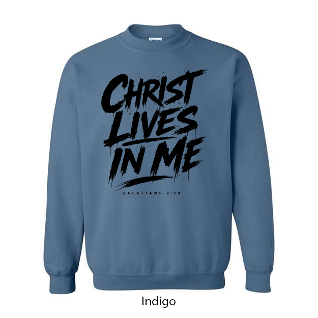 Christ Lives In Me Crewneck Sweatshirt - Image 5