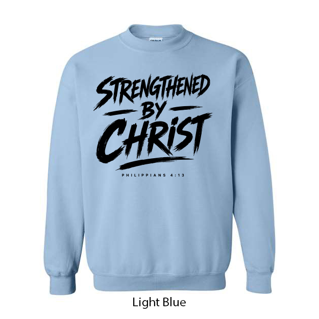 Strengthened By Christ Crewneck Sweatshirt - Image 7