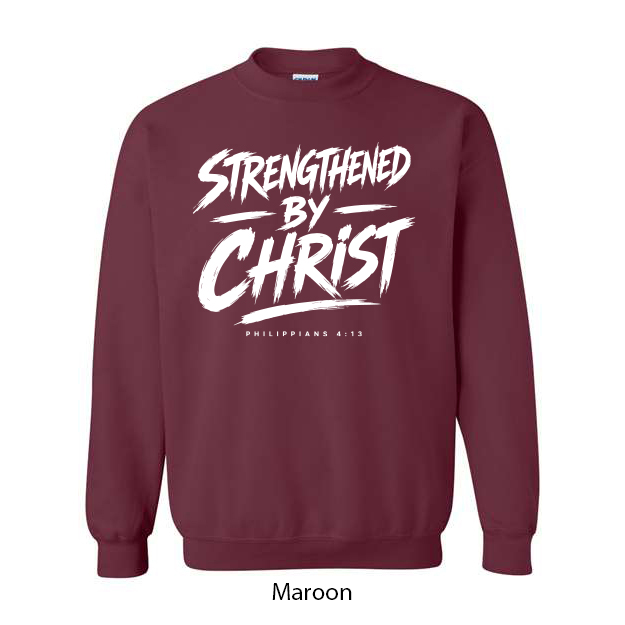 Strengthened By Christ Crewneck Sweatshirt - Image 8
