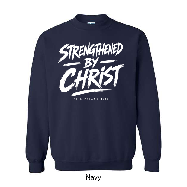 Strengthened By Christ Crewneck Sweatshirt - Image 10