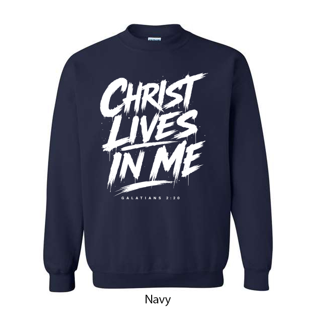 Christ Lives In Me Crewneck Sweatshirt - Image 9