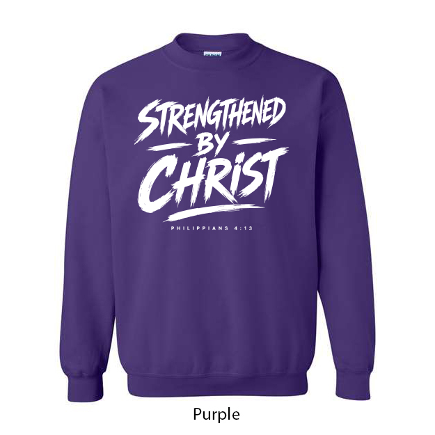 Strengthened By Christ Crewneck Sweatshirt - Image 11