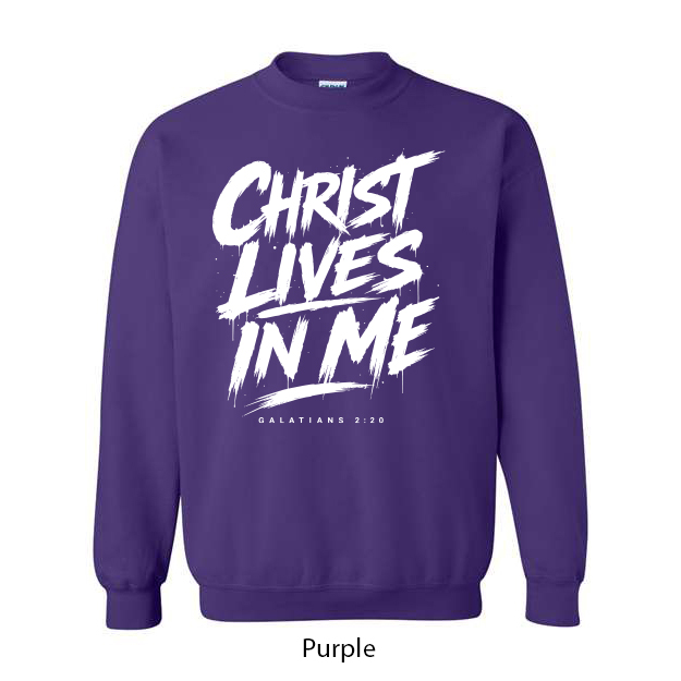 Christ Lives In Me Crewneck Sweatshirt - Image 10