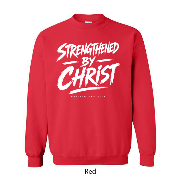 Strengthened By Christ Crewneck Sweatshirt - Image 12