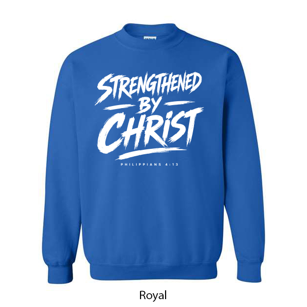 Strengthened By Christ Crewneck Sweatshirt - Image 13