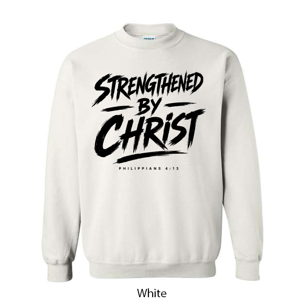 Strengthened By Christ Crewneck Sweatshirt - Image 18