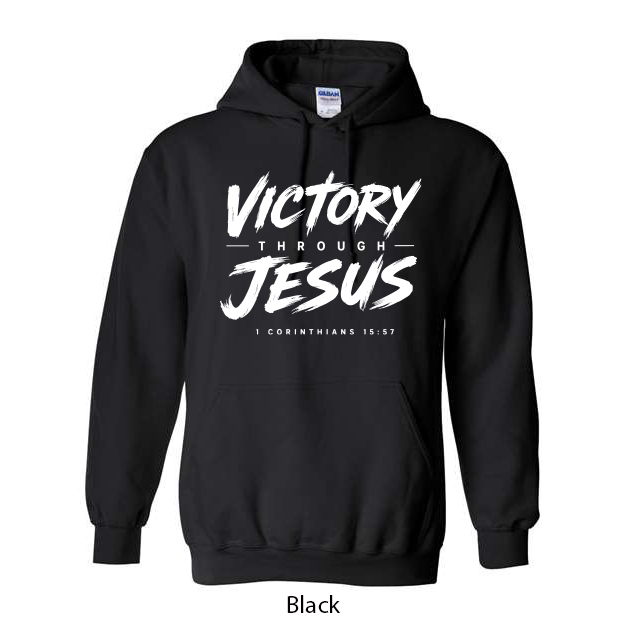 Victory Through Jesus Hoodie - Image 2