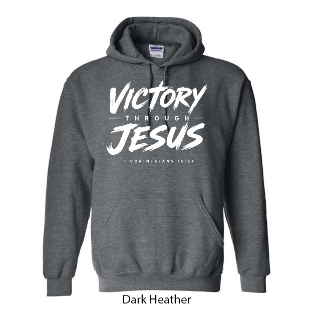 Victory Through Jesus Hoodie - Image 3