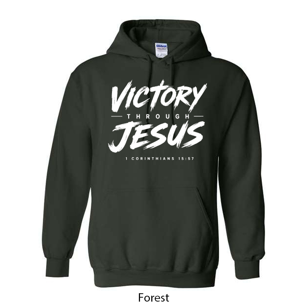 Victory Through Jesus Hoodie - Image 4