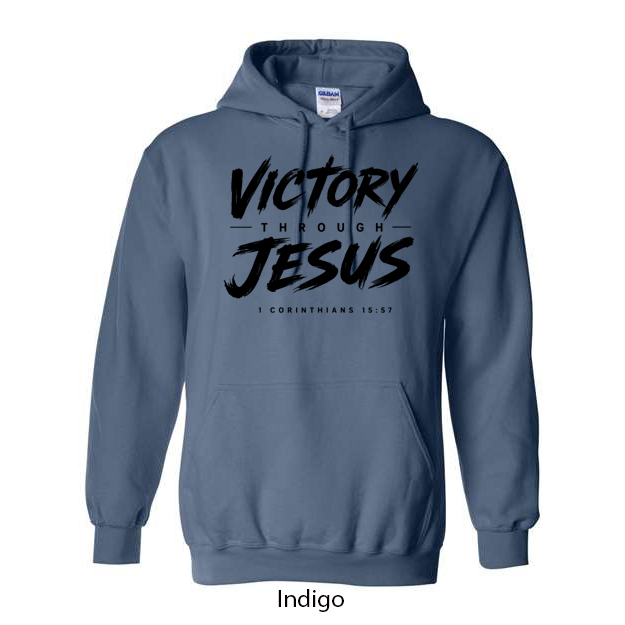 Victory Through Jesus Hoodie - Image 6