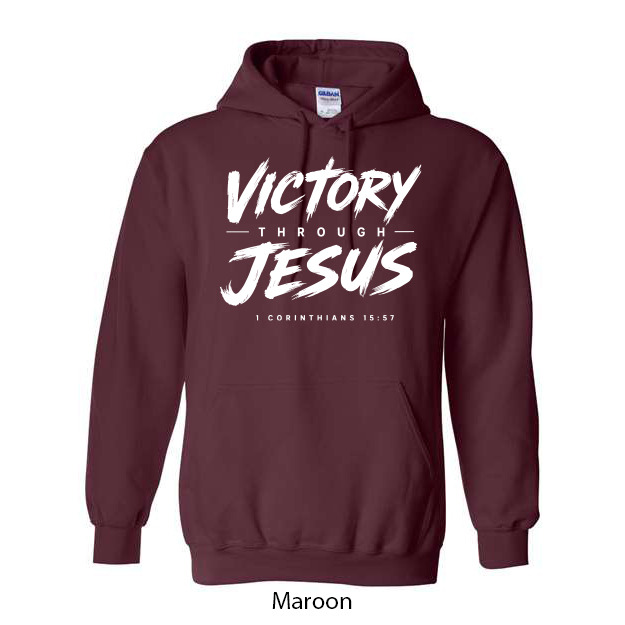 Victory Through Jesus Hoodie - Image 8
