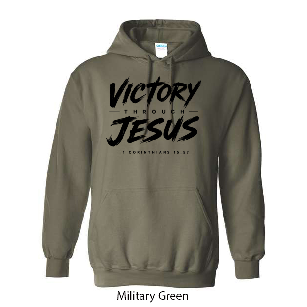 Victory Through Jesus Hoodie - Image 9