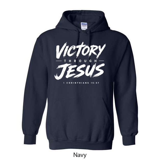 Victory Through Jesus Hoodie - Image 10