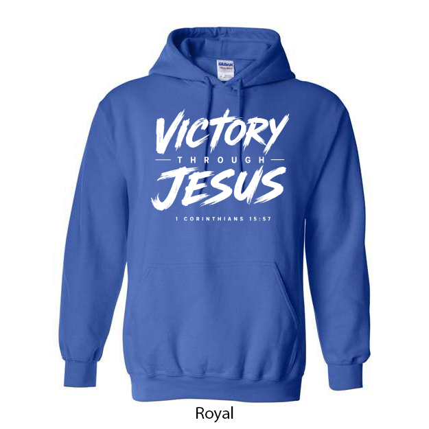 Victory Through Jesus Hoodie - Image 13