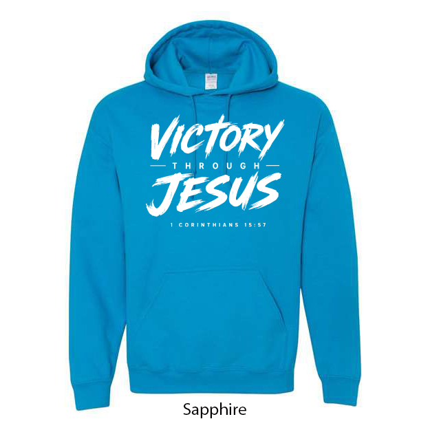 Victory Through Jesus Hoodie - Image 17