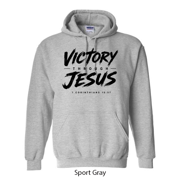 Victory Through Jesus Hoodie - Image 18