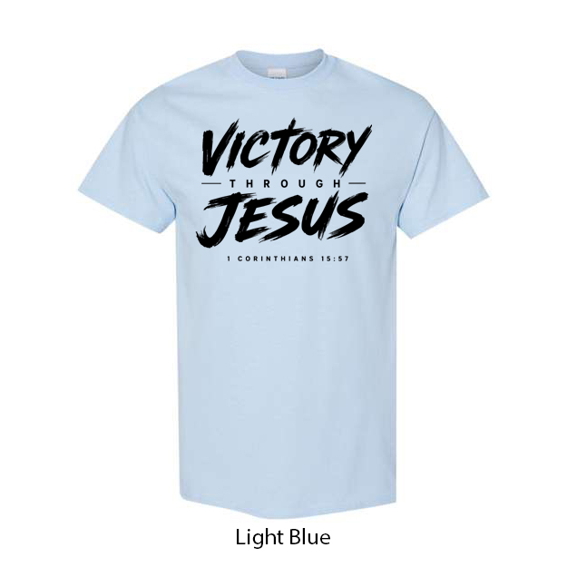 Victory Through Jesus T-Shirt - Image 7