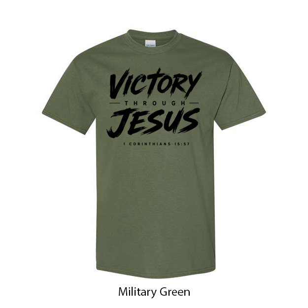 Victory Through Jesus T-Shirt - Image 9