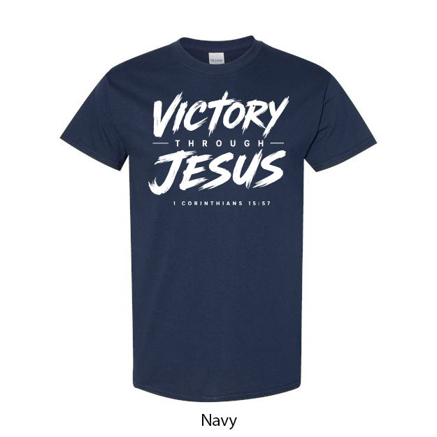 Victory Through Jesus T-Shirt - Image 10
