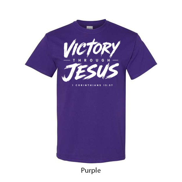 Victory Through Jesus T-Shirt - Image 11