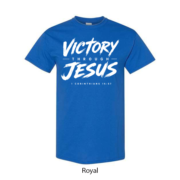 Victory Through Jesus T-Shirt - Image 13
