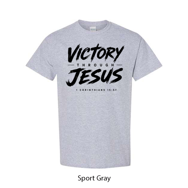 Victory Through Jesus T-Shirt - Image 17